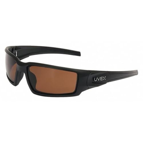 Honeywell Uvex Hypershock Safety Glasses Black Fame with Espresso Polarized Lens & Anti-Scratch Hardcoat (S2949)