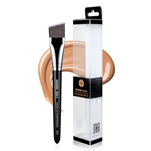 EIGSHOW Brocha para Base de Maquillaje,Plana base de maquillaje fluido, profesional pincel base maquillaje, Ideal para líquido y crema y polvo (E870)