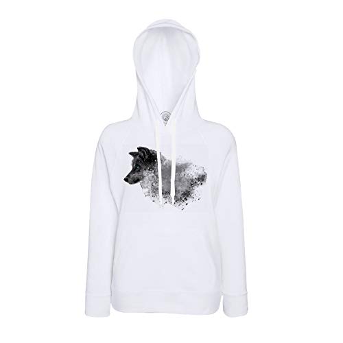 Sweat à capuche loup aux yeux bleus pour homme et femme style artistique