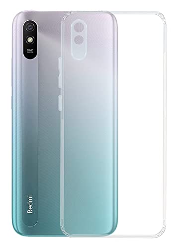 Image of COVERBLACK Rubber Silicone Back Cover for Mi REDMI 9A - Transparent