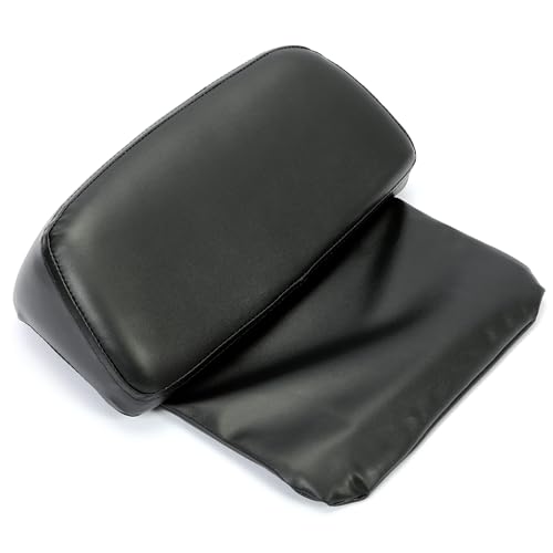 Image of ECOTRIC Chopped Luggage Trunk W /Pad Compatible with 2014-2024 Harley Touring Road King Road Glide Street Glide Electra Glide Tail Box Trunk with Backrest