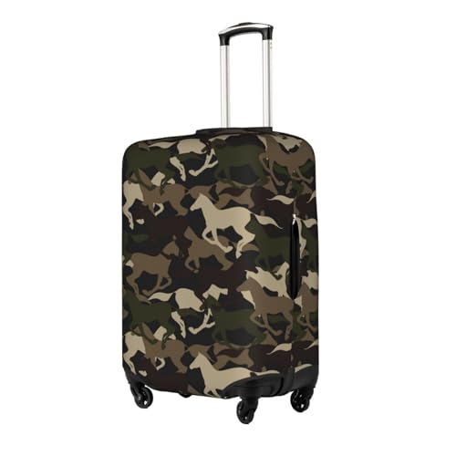 Beautiful Camouflage Horse Luggage Suitcase Cover, Stretchable Protection Luggage Stylish Suitcase Covers Small2