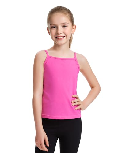 Image of Auranso Girls Undershirts Kids Camisole Toddler Adjustable Straps Tank Tops
