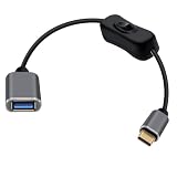 YINGAYOU Cavo OTG Type C USB 3.0 10Gbps Cavo USB C USB Femmina con Interruttore 6W 24V 3A per Computer Portatili, Tablet, Smartphone (0.5 m/1.6 ft)