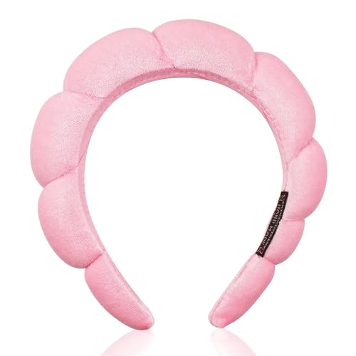 DRESHOW Bandeau Éponge pour le Lavage du Visage et Maquillage, Tissu Nuageux pour le Soin de la Peau