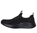 Skechers Kids Ultra Flex 3.0 - Sparkle Show Sneaker, Black/Black, 5 Big Kid