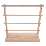 Mantenimiento sencillo: diseñado para un mantenimiento mínimo, este soporte de carrete de madera maciza y estante de carrete de hilo promueve un área para que pueda concentrarse en sus esfuerzos de artesanía, organizador de carrete de tejido, estante de carrete de hilo para crochet
