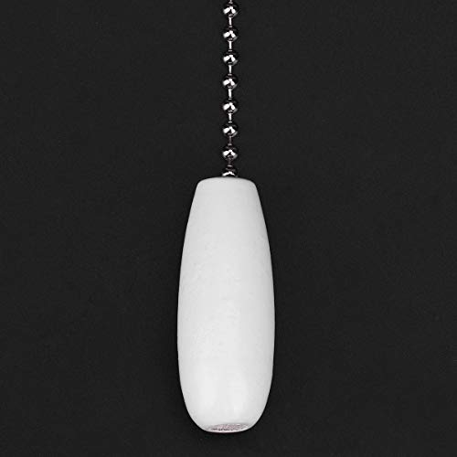 Image of CHICTRY 4Pcs Wooden Ceiling Fan Chain Pulls Pendant Vintage Pull Chain Extension for Ceiling Light Lamp Fan Decoration Home Wedding Decor Ornament White One Size