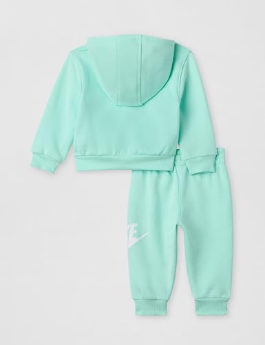 Image of Nike Baby Sportswear Club Fleece Pullover Hoodie and Joggers 2-Piece Outfit Set (Large Swoosh Logo)