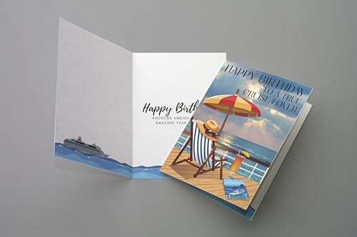 'Happy Birthday To A True Cruise Lover' A5 Birthday Card