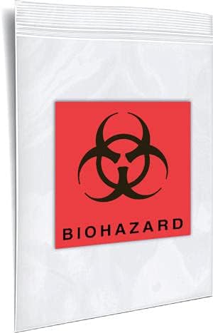 International Plastics CZB20305 3 x 5 in. ClearZip Biohazard Bags, 0.002 Gauge - Case of 1000