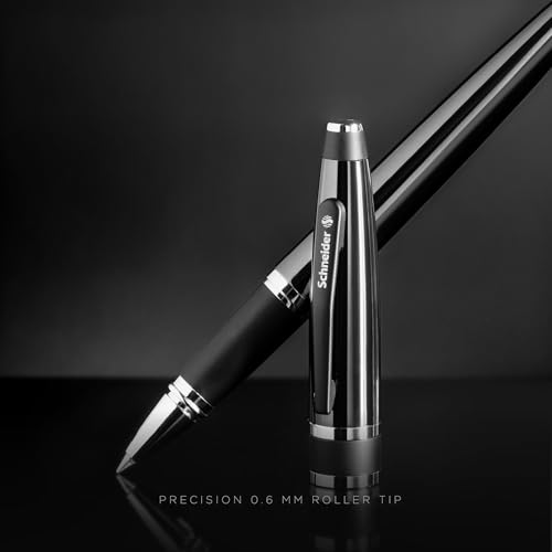 Image of Luxor Schneider Executive Metal Roller Ball Pen | Precision Tip | Refillable I Black Body | Smooth Writing | Ideal for Corporate Gifting