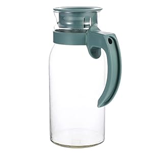 BESPORTBLE Glas Water Pitcher Glazen Waterkoker Ijs Water Jug Bedside Night Karaf Glas Cool Water Fles Voor Slaapkamer Drink Water Sap Houder 1100Ml