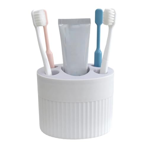 Toothbrush Holders for Bathrooms,Tooth Brush Holder for Bathroom Toothbrush and Toothpaste Holder（White, 1 Pcs）