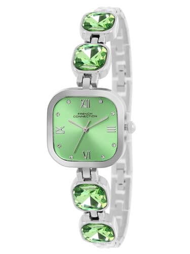 Image of French Connection Aurorae Analog Green Stone Round Dial Watch for Women-FCN0178NSM