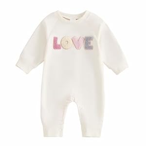 ZyHwShine Baby Girl Valentines Outfit Clothes LOVE Jumpsuit Romper 0 3 6 12 18 Months Baby Coming Home Clothes