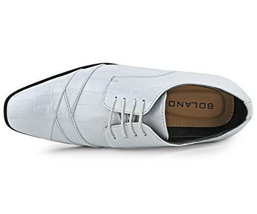 Image of Bolano Bandit Men's Alligator Print Cap-Toe Oxford Dress Shoes