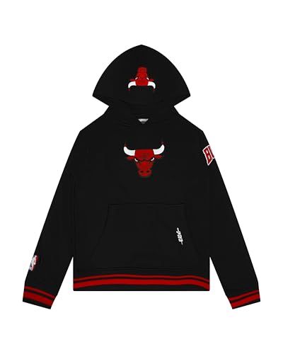 Sudadera con capucha Pro Standard de tejido fleece po en negro y rojo para niños