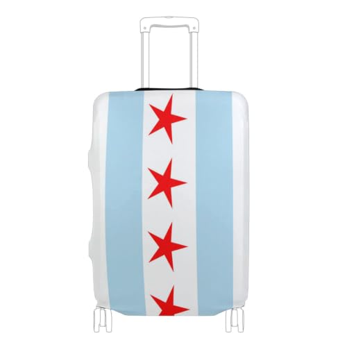 Housse pour bagages drapeau de Chicago pour des vacances sans rayures lors de vos vols long-courriers