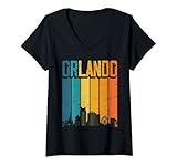 Photo Gallery donna orlando florida usa usa retro vintage orlando maglietta con collo a v Photo Gallery donna orlando florida usa usa retro vintage orlando maglietta con collo a v