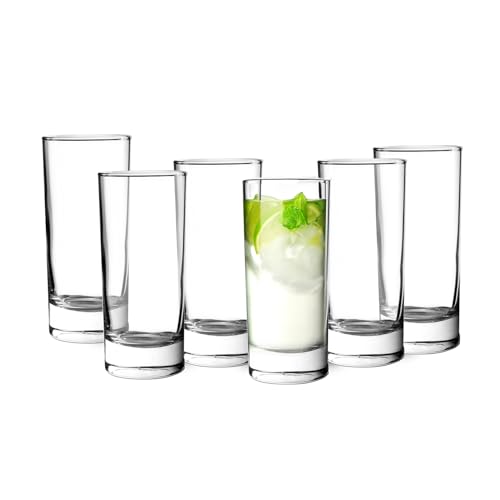 كأس زجاج ارت هاي بول من كوزين، 250 مل، شفاف، 6 قطع