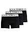 Produktbild Herren Jack & Jones Set 3er Pack Sense Trunks Boxershorts Stretch Unterhose Slim Basic Unterwäsche, Farben:Schwarz, Größe:XL