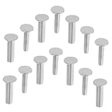 SOLUSTRE 7 Paar Küchenmessergriffnieten Spießnieten Bestecknieten Fixierer Griffbolzen Multifunktionales Grillwerkzeug Handnietzange Nieten Für Metall Schraubnieten Silberfarben