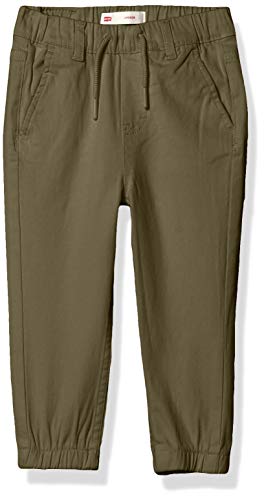 Levi's girls' soft brushed jogger pants, olive night, 1…