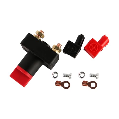 FONGKNOX Interruttore a batteria da 300 A, 6 mm, interruttore rotativo per interruttore di corrente 12-60 V, on/off con accessori di installazione per auto, furgoni, camper, camion, barche, batterie