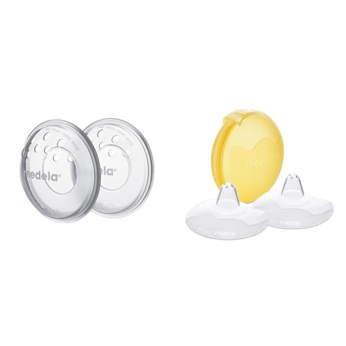Image of Medela SoftShells Breast Shells for Sore Nipples for Pumping or Breastfeeding & Contact Nipple Shield for Breastfeeding
