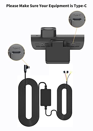 Image of REDTIGER F7N Dash Cam Hardwire Kit,11.5ft USB C Port Hard Wire Kit for Dashcam,Converts 12V-24V to 5V /2.5A Low Voltage Protection(not Applicable to F9 /T700 /T27)