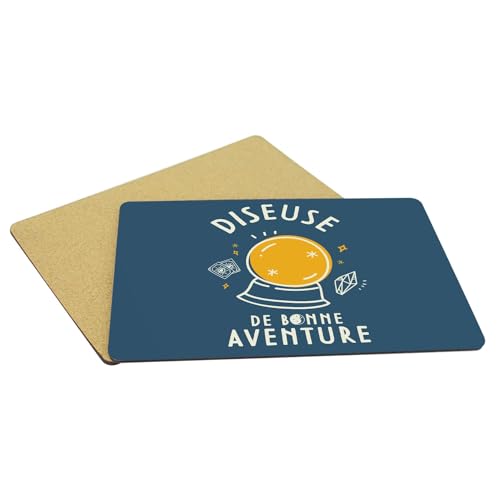 Napperons bleu en liège grand format 4 sets de table protecteurs tarot