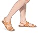 FITORY Women's Flat Sandals Fashionable Square Open Toe Adjustable Buckle Slippers Summer Size 9 Camel