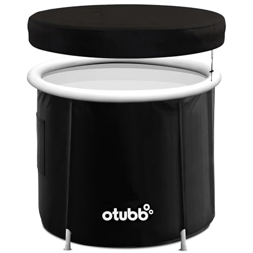 OTUBB Eisbad Ø75cm, Faltbare Badewanne aufblasbar, Outdoor Sitzbadewanne...