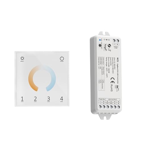 Variateur LED 2CH 12V 24V commande tactile encastrable bande CCT blanc chaud froid