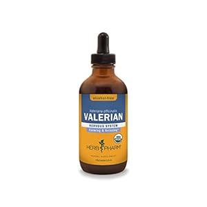 Herb Pharm Certified Organic Valerian Root Liquid Extract for Relaxation and Restful Sleep, Alcohol-Free Glycerite, 4…