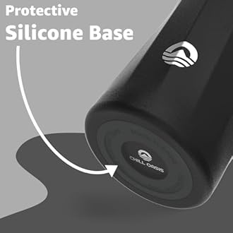 Chill Oasis Water Bottle | Compatible With Popular Flavor Cartridges | BPA Free, Leak Proof, Double-Walled Vacuum Insulated Stainless Steel, and Dishwasher Safe | Cold for 24 Hours (Black, 32oz)