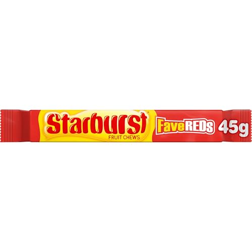 Starburst FaveReds Fruit Sweets in Bulk, 24 Packs of 45g