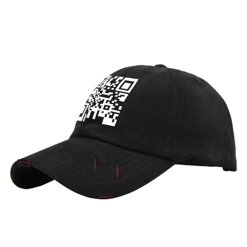 FUC k You Q R Code Baseball Cap Gym hat AllBlack Black Bucket hat Gifts for Women Cool Cap