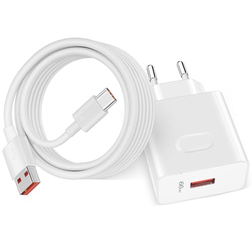 ASKUBSKU Caricatore USB C 80W e Cavo USB C per Honor 400 5G X60 GT 200 90 Lite 5G 70 Lite Magic6, Cavo Tipo C 1M di Ricarica Rapida e Adattatore a