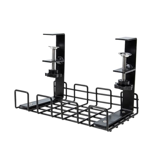 Beaupretty デスク下配線整理トレイ ケーブル収納ラック ワイヤー管理棚 机裏配線整理 オフィス 家用ケーブルトレー