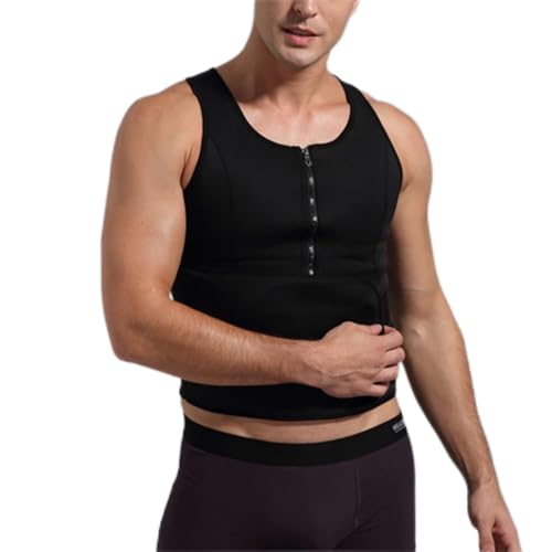 Omquot Entrenador de Cintura para Hombre, Cinturón de Control de Barriga para Sauna y Sudor, Entrenamientos Básicos para Dar Forma Al Cuerpo, Adecuado para Fitness, Fibra de Leche (L)