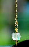 Jet Beautiful Crystal Quartz Hexagon Shaped Pendulum Top Quality A++ Authentic Genuine Handcrafted