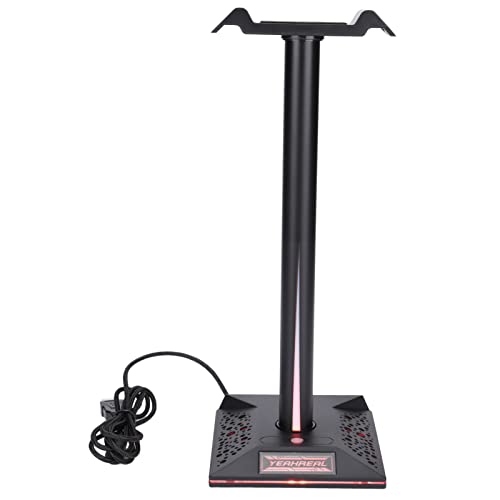 Soporte para auriculares RGB para solucionar el desorden en mesas de escritorio gamer