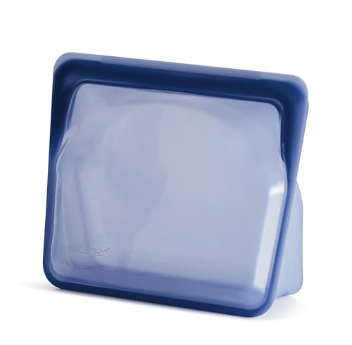 Stasher Reusable Silicone Food Storage Bag, Stand-Up Mid, Deep Ocean, 1.7 L by Stasher - Used condition - Image 4