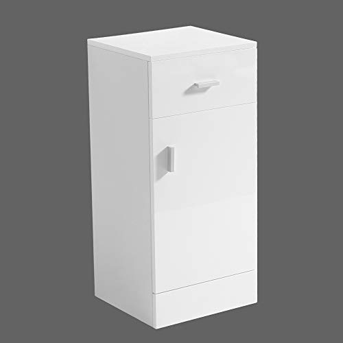 Image of NRG 300mm Gloss White Bathroom Soft Close Cupboard Storage Furniture Unit