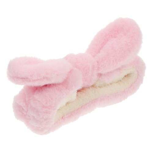 Gogogmee Hautpflege Haarband Damen Make up Stirnband Flauschiges Wiederverwendbares Kopfband Zum Gesichtwaschen Und Duschen Kreatives Kosmetik Haarband Ohne Ohrenöffnung Rosa
