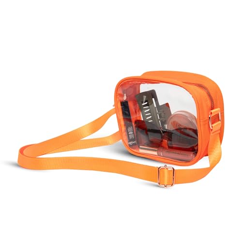 Clear Bag for Stadium Events – Stadium Approved Purse for Women, Durable Waterproof PVC, Adjustable Strap for Concerts