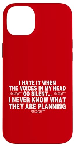 Funny When The Voices Go Silent Sarcastic X}zP[X iPhone 14 Plus p