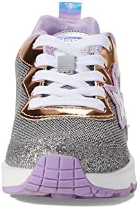 Skechers Kids Girls Uno-Starry Vibe Sneaker, Gunmetal, 4 Big Kid | Image 5